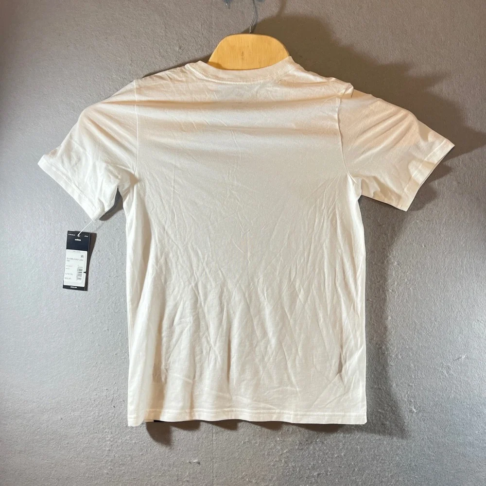 818 | NWT Adidas Jungle Box Logo Graphic Tee White Youth Large 14/16